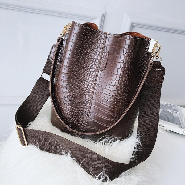 Ansloth Krokodil Crossbody-tasche Für Frauen Schulter Tasche Marke Designer Frauen Taschen Luxus PU Leder Tasche Eimer Tasche Handtasche HPS405