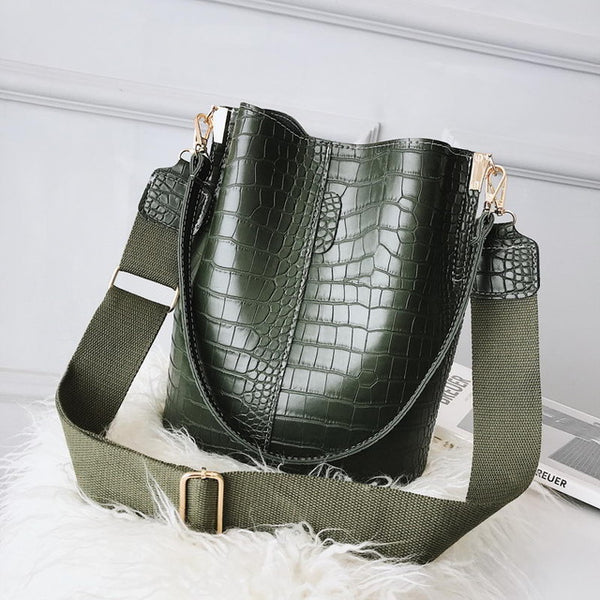 Ansloth Krokodil Crossbody-tasche Für Frauen Schulter Tasche Marke Designer Frauen Taschen Luxus PU Leder Tasche Eimer Tasche Handtasche HPS405
