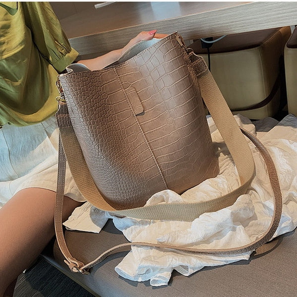 Ansloth Krokodil Crossbody-tasche Für Frauen Schulter Tasche Marke Designer Frauen Taschen Luxus PU Leder Tasche Eimer Tasche Handtasche HPS405