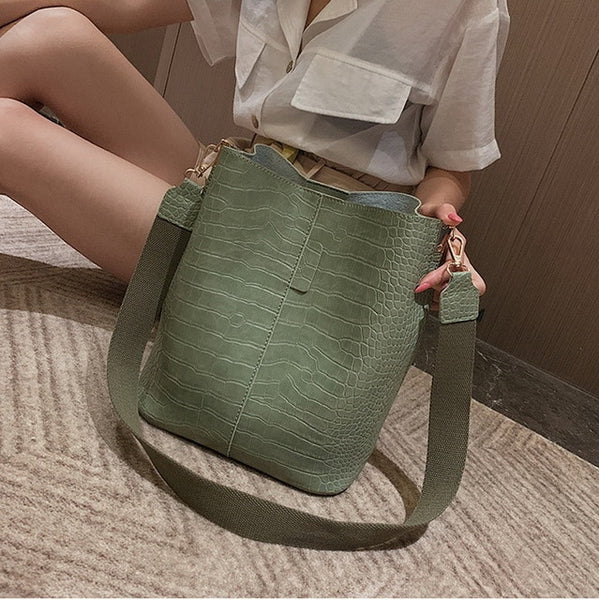 Ansloth Krokodil Crossbody-tasche Für Frauen Schulter Tasche Marke Designer Frauen Taschen Luxus PU Leder Tasche Eimer Tasche Handtasche HPS405