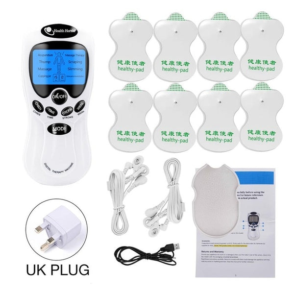 Beurha Engels toetsen herald Tientallen Acupunctuur Body Massager Digital Therapie Machine 8 Pads Voor Back Hals Voet Been gezondheidszorg