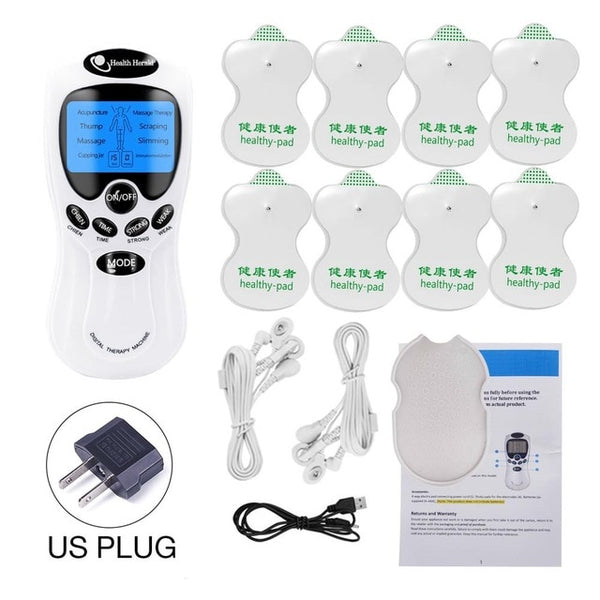 Beurha Engels toetsen herald Tientallen Acupunctuur Body Massager Digital Therapie Machine 8 Pads Voor Back Hals Voet Been gezondheidszorg
