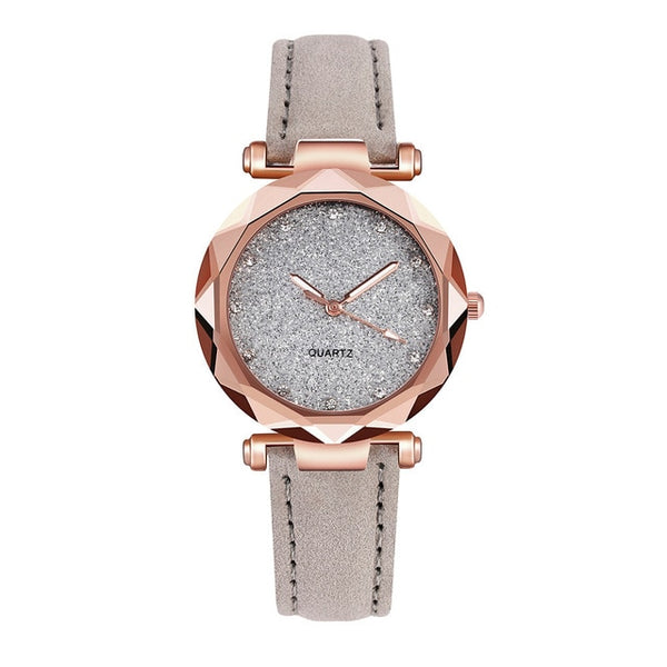 Womens watches Ladies fashion Colorful Ultra-thin leather rhinestone analog quartz watch Female Belt Watch YE1