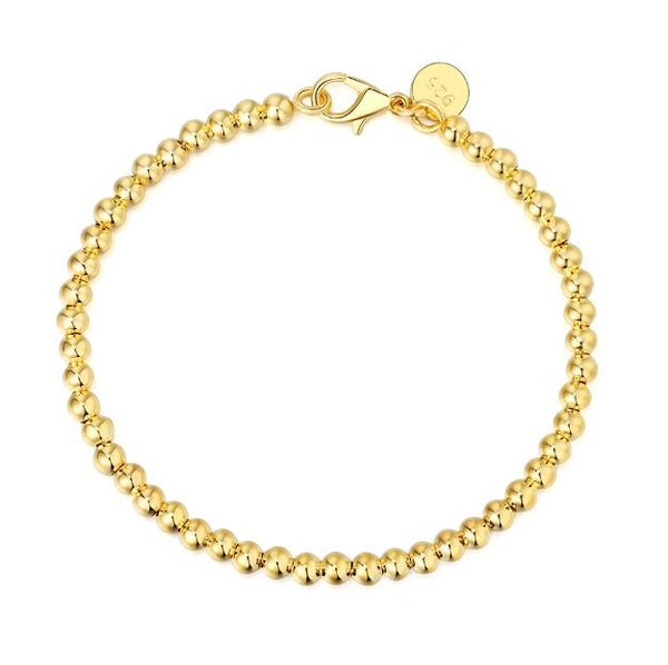 LEKANI 100% pulsera de cadena de plata de ley 925 sólida de 4mm de 20cm para chicas adolescentes, regalo para mujeres, joyería fina
