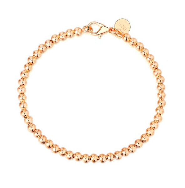 LEKANI 100% pulsera de cadena de plata de ley 925 sólida de 4mm de 20cm para chicas adolescentes, regalo para mujeres, joyería fina