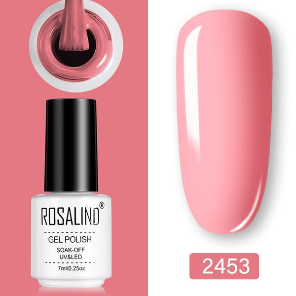 ROSALIND Gel Polish Set UV Vernis Semi Permanent Primer Top Coat 7ML Poly Gel Varnish Nail Art Manicure Gel Lak PolishesNails
