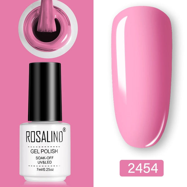 ROSALIND Gel Polish Set UV Vernis Semi Permanent Primer Top Coat 7ML Poly Gel Varnish Nail Art Manicure Gel Lak PolishesNails