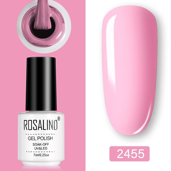 ROSALIND Gel Polish Set UV Vernis Semi Permanent Primer Top Coat 7ML Poly Gel Varnish Nail Art Manicure Gel Lak PolishesNails