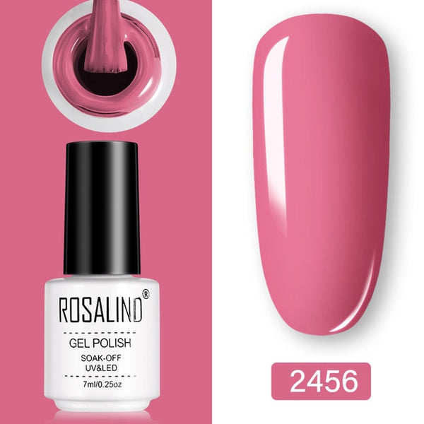ROSALIND Gel Polish Set UV Vernis Semi Permanent Primer Top Coat 7ML Poly Gel Varnish Nail Art Manicure Gel Lak PolishesNails
