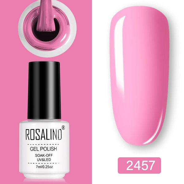 ROSALIND Gel Polish Set UV Vernis Semi Permanent Primer Top Coat 7ML Poly Gel Varnish Nail Art Manicure Gel Lak PolishesNails