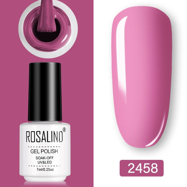 ROSALIND Gel Polish Set UV Vernis Semi Permanent Primer Top Coat 7ML Poly Gel Varnish Nail Art Manicure Gel Lak PolishesNails