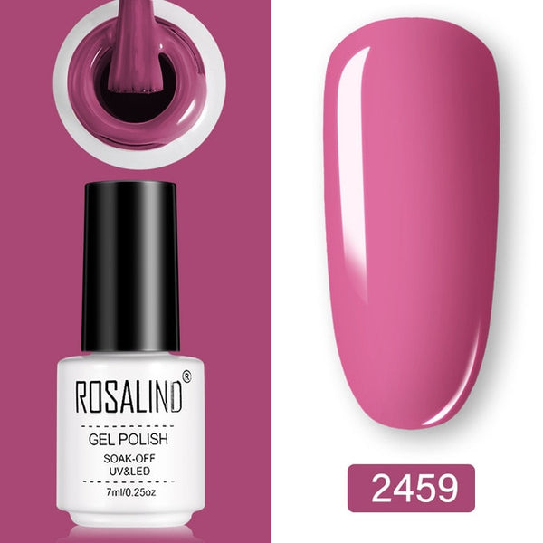 ROSALIND Gel Polish Set UV Vernis Semi Permanent Primer Top Coat 7ML Poly Gel Varnish Nail Art Manicure Gel Lak PolishesNails