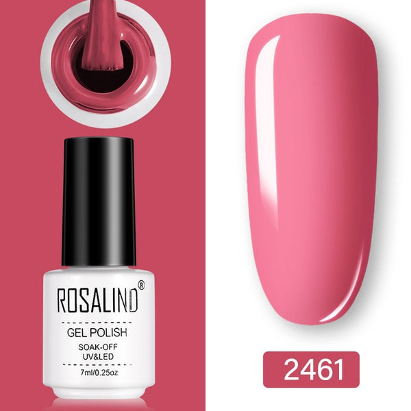 ROSALIND Gel Polish Set UV Vernis Semi Permanent Primer Top Coat 7ML Poly Gel Varnish Nail Art Manicure Gel Lak PolishesNails