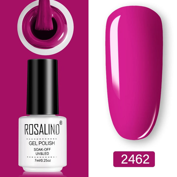 ROSALIND Gel Polish Set UV Vernis Semi Permanent Primer Top Coat 7ML Poly Gel Varnish Nail Art Manicure Gel Lak PolishesNails