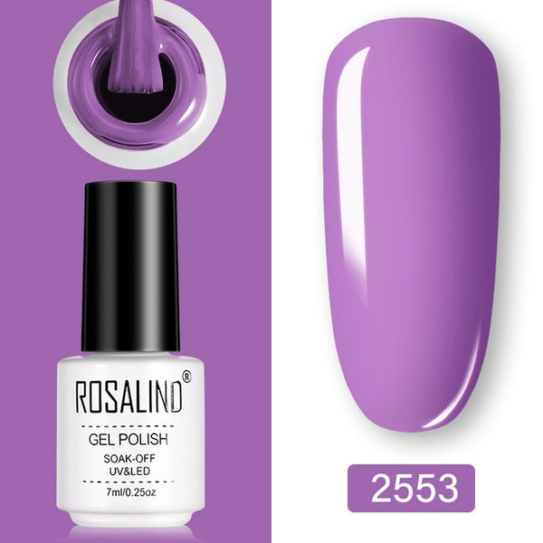 ROSALIND Gel Polish Set UV Vernis Semi Permanent Primer Top Coat 7ML Poly Gel Varnish Nail Art Manicure Gel Lak PolishesNails