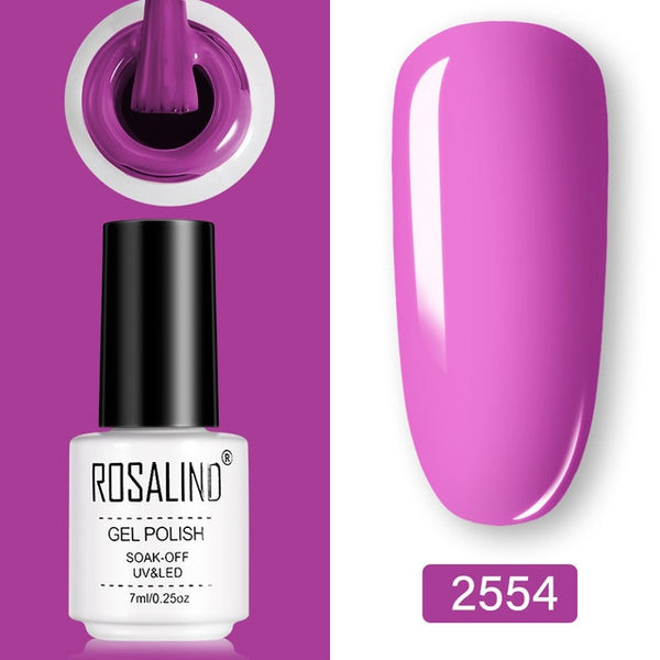 ROSALIND Gel Polish Set UV Vernis Semi Permanent Primer Top Coat 7ML Poly Gel Varnish Nail Art Manicure Gel Lak PolishesNails