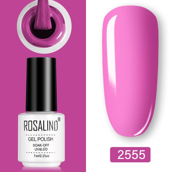 ROSALIND Gel Polish Set UV Vernis Semi Permanent Primer Top Coat 7ML Poly Gel Varnish Nail Art Manicure Gel Lak PolishesNails