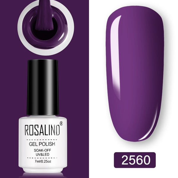 ROSALIND Gel Polish Set UV Vernis Semi Permanent Primer Top Coat 7ML Poly Gel Varnish Nail Art Manicure Gel Lak PolishesNails
