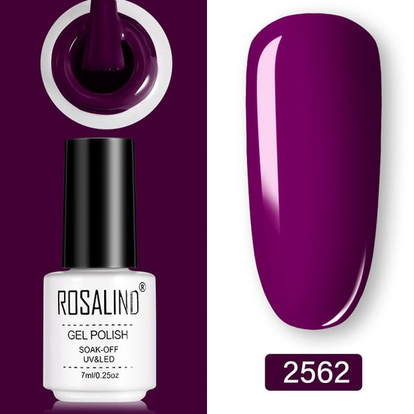 ROSALIND Gel Polish Set UV Vernis Semi Permanent Primer Top Coat 7ML Poly Gel Varnish Nail Art Manicure Gel Lak PolishesNails