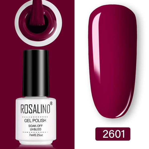 ROSALIND Gel Polish Set UV Vernis Semi Permanent Primer Top Coat 7ML Poly Gel Varnish Nail Art Manicure Gel Lak PolishesNails
