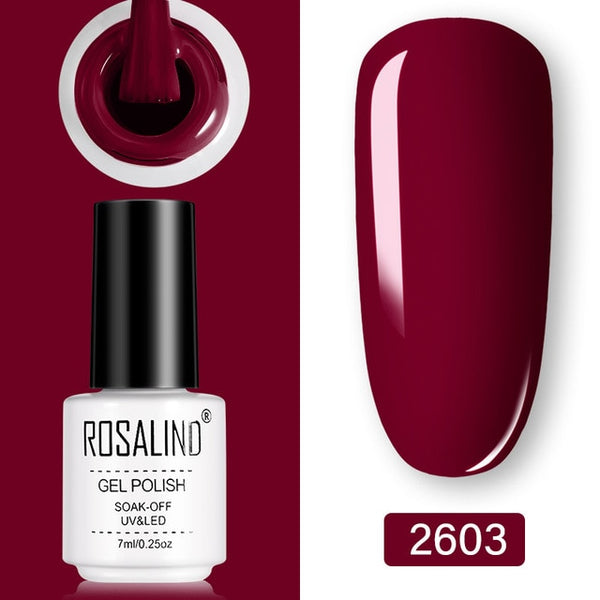 ROSALIND Gel Polish Set UV Vernis Semi Permanent Primer Top Coat 7ML Poly Gel Varnish Nail Art Manicure Gel Lak PolishesNails