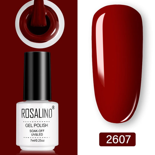ROSALIND Gel Polish Set UV Vernis Semi Permanent Primer Top Coat 7ML Poly Gel Varnish Nail Art Manicure Gel Lak PolishesNails