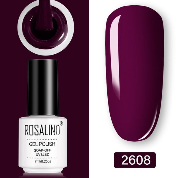 ROSALIND Gel Polish Set UV Vernis Semi Permanent Primer Top Coat 7ML Poly Gel Varnish Nail Art Manicure Gel Lak PolishesNails
