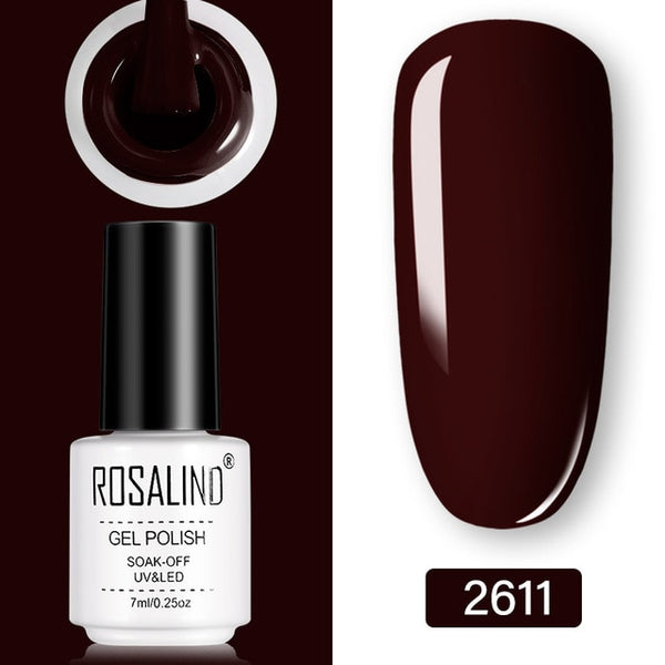ROSALIND Gel Polish Set UV Vernis Semi Permanent Primer Top Coat 7ML Poly Gel Varnish Nail Art Manicure Gel Lak PolishesNails