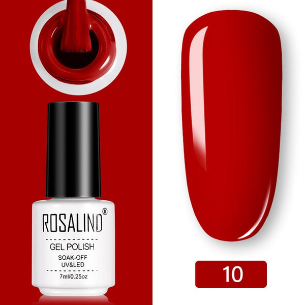 ROSALIND Gel Polish Set UV Vernis Semi Permanent Primer Top Coat 7ML Poly Gel Varnish Nail Art Manicure Gel Lak PolishesNails
