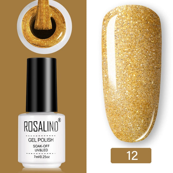 ROSALIND Gel Polish Set UV Vernis Semi Permanent Primer Top Coat 7ML Poly Gel Varnish Nail Art Manicure Gel Lak PolishesNails