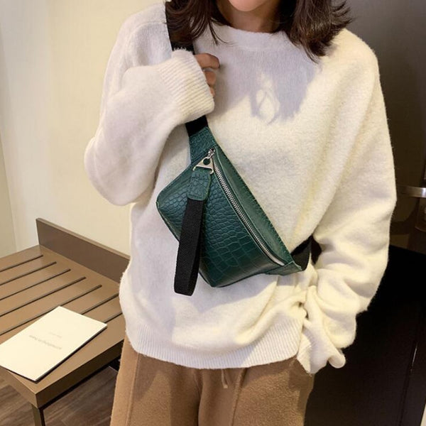 Crowdale bolsa feminina crocodilo multicolorido mensageiro peito saco de embreagem feminina bolsa de couro do plutônio cruz corpo saco moda alta qualidade