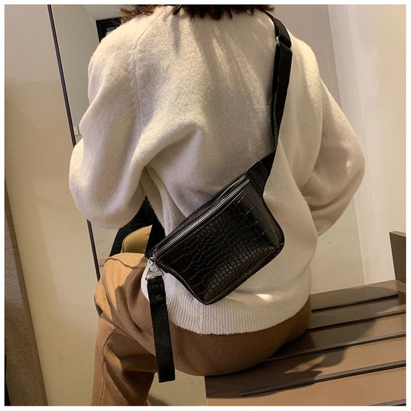 Crowdale bolsa feminina crocodilo multicolorido mensageiro peito saco de embreagem feminina bolsa de couro do plutônio cruz corpo saco moda alta qualidade