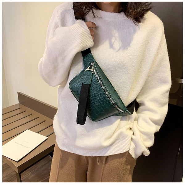 Crowdale bolsa feminina crocodilo multicolorido mensageiro peito saco de embreagem feminina bolsa de couro do plutônio cruz corpo saco moda alta qualidade