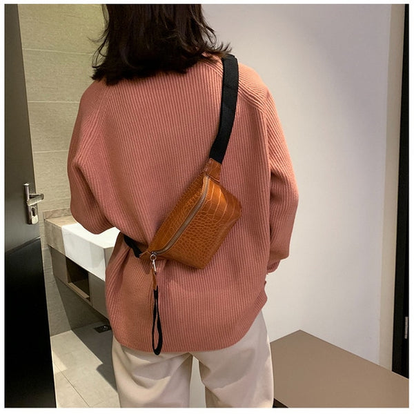 Crowdale bolsa feminina crocodilo multicolorido mensageiro peito saco de embreagem feminina bolsa de couro do plutônio cruz corpo saco moda alta qualidade