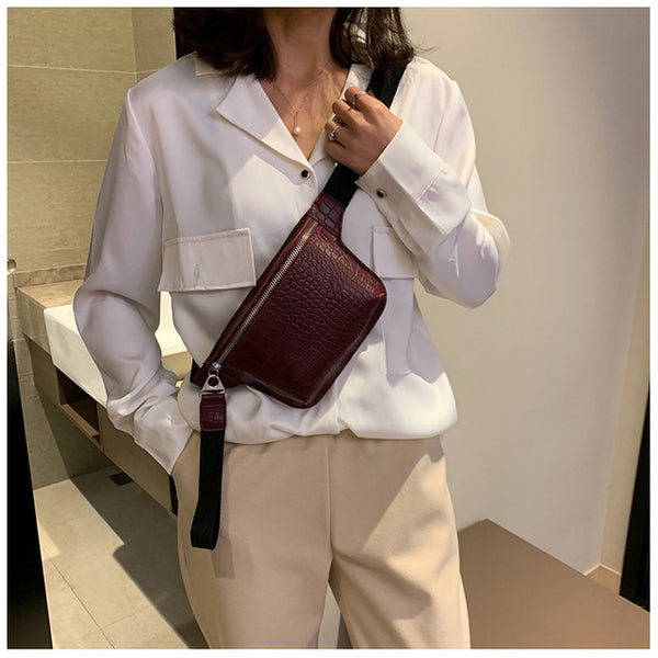 Crowdale bolsa feminina crocodilo multicolorido mensageiro peito saco de embreagem feminina bolsa de couro do plutônio cruz corpo saco moda alta qualidade