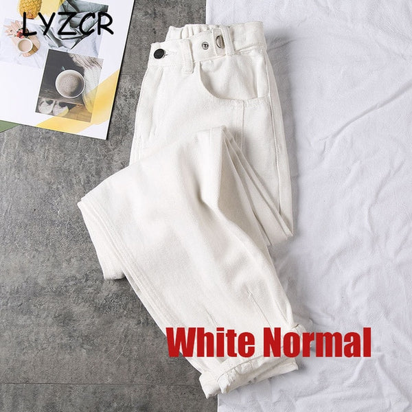 White Women Jeans Pants Spring 2020 Black Boyfriends Jeans For Women Loose Harem Jeans Denim Pants Trousers Summer Women's Jeans