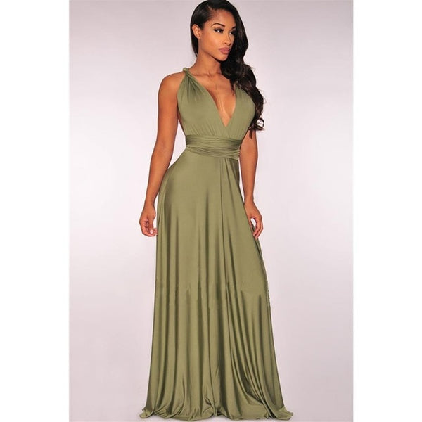 Sexy Women Multiway Wrap Convertible Boho Maxi Club Red Dress Bandage Long Dress Party Bridesmaids Infinity Robe Longue Femme