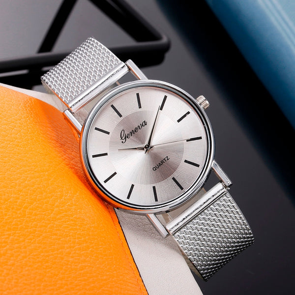 Quartz Watch Woman's High-end Blue Glass Life Waterproof Distinguished Female Clock Quartz Wristwatch Fashion Ladies Wrist #A