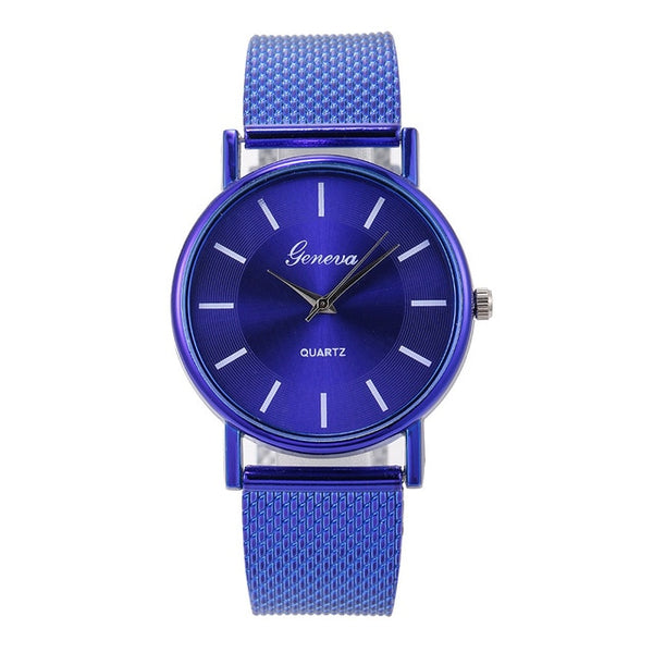 Quartz Watch Woman's High-end Blue Glass Life Waterproof Distinguished Female Clock Quartz Wristwatch Fashion Ladies Wrist #A