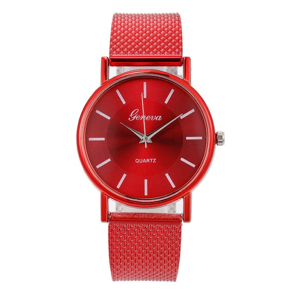 Quartz Watch Woman's High-end Blue Glass Life Waterproof Distinguished Female Clock Quartz Wristwatch Fashion Ladies Wrist #A