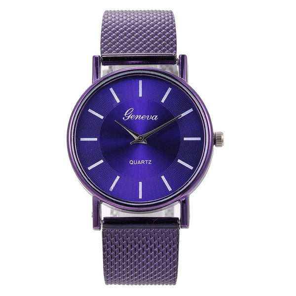 Quartz Watch Woman's High-end Blue Glass Life Waterproof Distinguished Female Clock Quartz Wristwatch Fashion Ladies Wrist #A