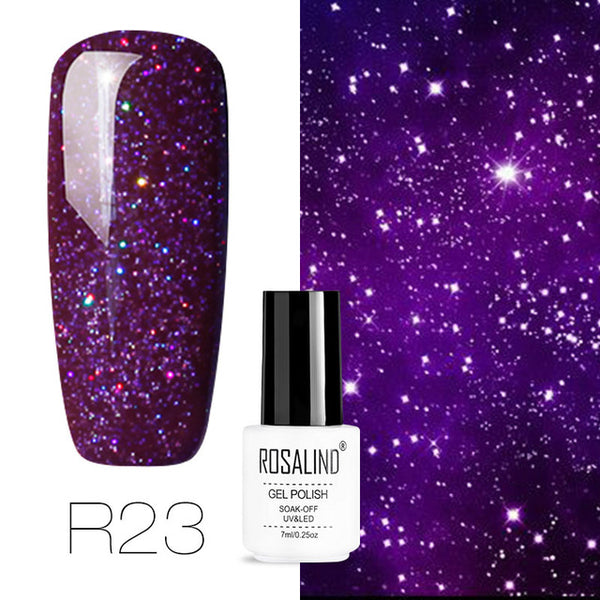 ROSALIND Gel Nail Polish Hybrid Varnishes All For Manicure Nails Art Semi Permanent UV Led Gel Polish Nail Design Base Top Coat