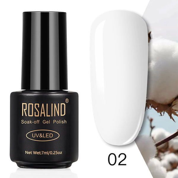 ROSALIND 7ML Nail Polish Gel Varnish Hybrid UV For Manicure Off Gellak White Prime Nail Art gel Extension nail polish