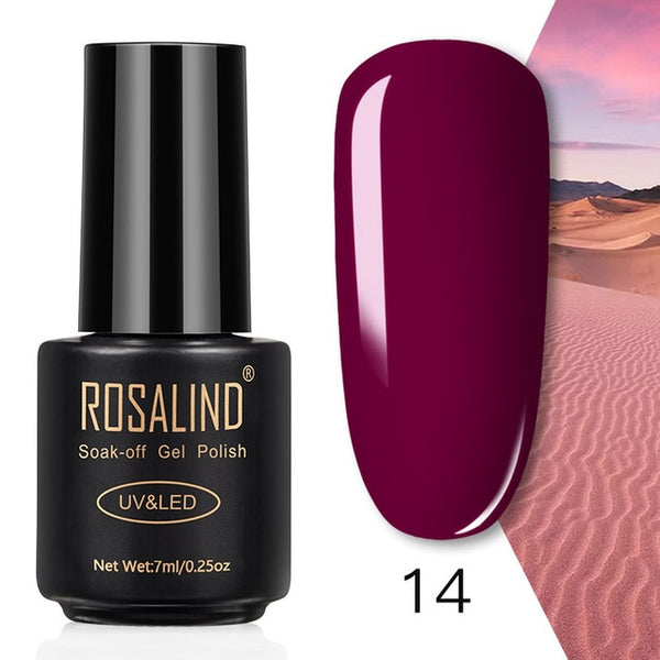 ROSALIND 7ML Nail Polish Gel Varnish Hybrid UV For Manicure Off Gellak White Prime Nail Art gel Extension nail polish