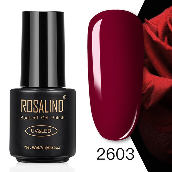 ROSALIND 7ML Nail Polish Gel Varnish Hybrid UV For Manicure Off Gellak White Prime Nail Art gel Extension nail polish