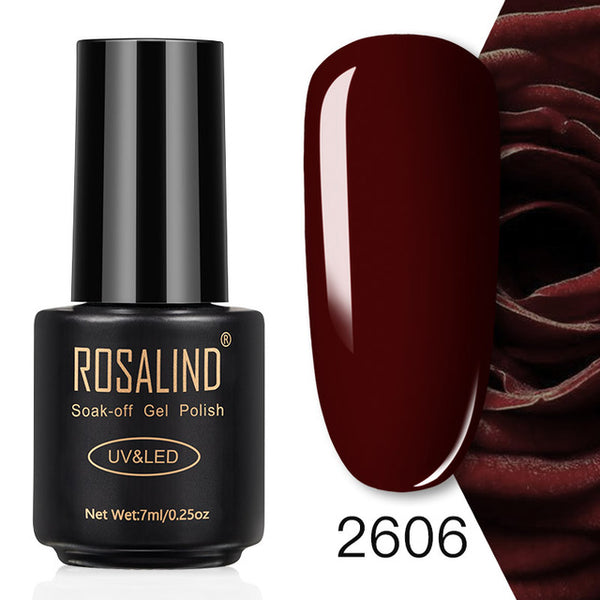 ROSALIND 7ML Nail Polish Gel Varnish Hybrid UV For Manicure Off Gellak White Prime Nail Art gel Extension nail polish