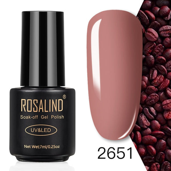 ROSALIND 7ML Nail Polish Gel Varnish Hybrid UV For Manicure Off Gellak White Prime Nail Art gel Extension nail polish