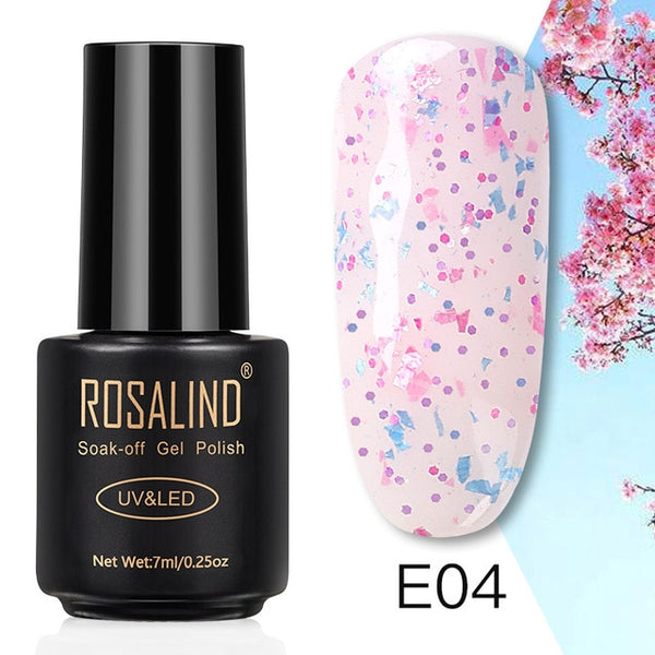 ROSALIND 7ML Nail Polish Gel Varnish Hybrid UV For Manicure Off Gellak White Prime Nail Art gel Extension nail polish