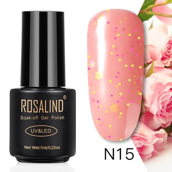 ROSALIND 7ML Nail Polish Gel Varnish Hybrid UV For Manicure Off Gellak White Prime Nail Art gel Extension nail polish