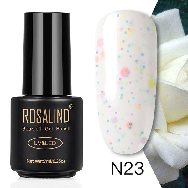 ROSALIND 7ML Nail Polish Gel Varnish Hybrid UV For Manicure Off Gellak White Prime Nail Art gel Extension nail polish